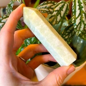 Light Green Jadeite Crystal Tower